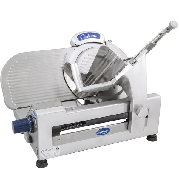 Scratch and Dent Globe Chefmate GC512 12" Manual Gravity Feed Slicer - 1/3 hp