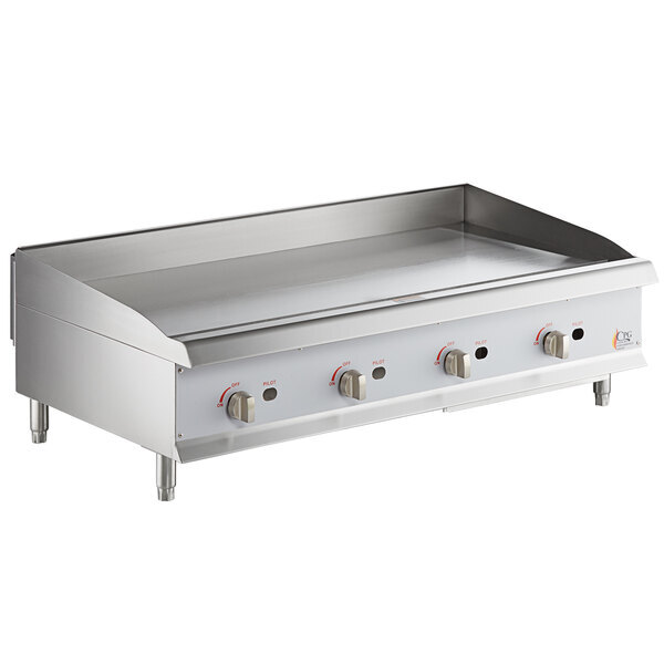 Scratch and Dent Cooking Performance Group GM-CPG-48-NL 48" Gas Countertop Griddle with Manual Controls - 120,000 BTU