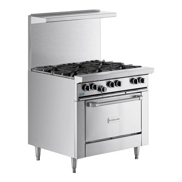 Scratch and Dent Garland G36-6R Natural Gas 6 Burner 36" Range with Standard Oven - 236,000 BTU