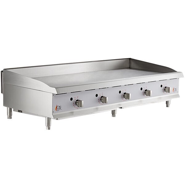 Scratch and Dent Cooking Performance Group GT-CPG-60-NL 60" Gas Countertop Griddle with Thermostatic Controls - 150,000 BTU