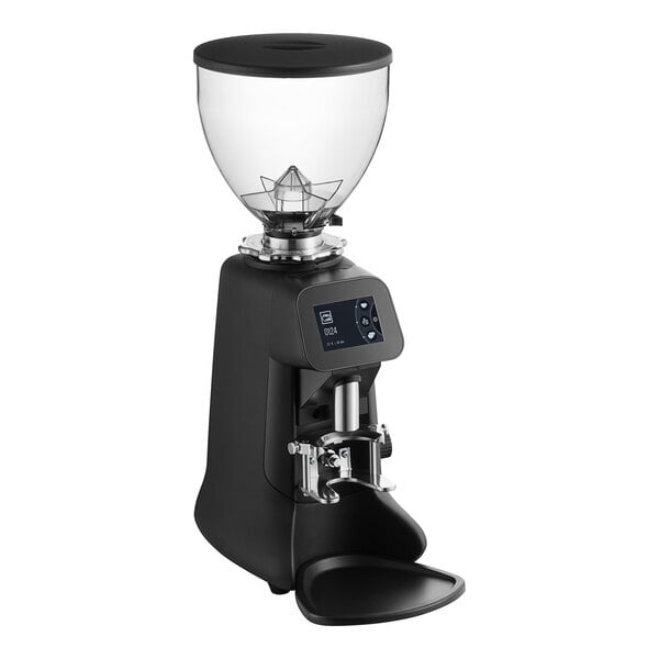 Scratch and Dent HeyCafe Buddy 2.6 lb. Black On-Demand Espresso Grinder - 110V