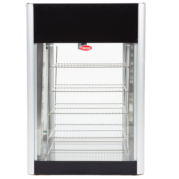 Scratch and Dent Hatco FDWD-1X Flav-R-Fresh Humidified Impulse Hot Food Display Cabinet With 4 Shelf Stationary Rack