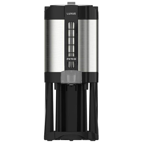 Scratch and Dent Fetco LGD-15 Luxus 1.5 Gallon Stainless Steel Coffee Dispenser with Stand