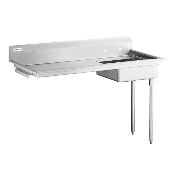 Scratch and Dent Regency 60" 16-Gauge Stainless Steel Soiled / Dirty Undercounter Dishtable - Right Drainboard