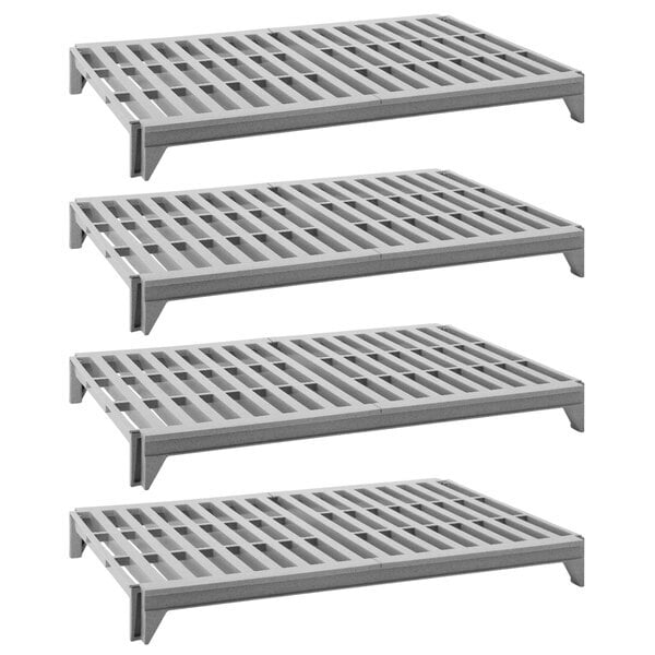 Scratch and Dent Cambro CPSK2172V4480 Camshelving® Premium Series Stationary Shelf Kit with 4 Vented Shelves - 72" x 21"