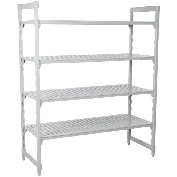 Scratch and Dent Cambro CPU214272V4480 Camshelving® Premium Shelving Unit with 4 Vented Shelves 21" x 42" x 72"