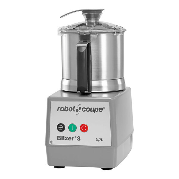 Scratch and Dent Robot Coupe BLIXER3 High-Speed 4 Qt. / 3.7 Liter Stainless Steel Batch Bowl Food Processor - 1 1/2 hp