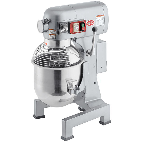 Scratch and Dent Avantco MX20H 20 Qt. Planetary Stand Mixer with Guard & Standard Accessories - 120V, 1 1/2 hp