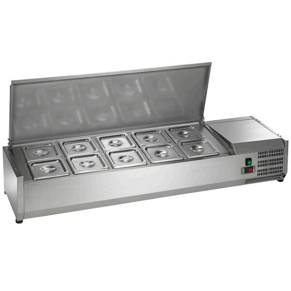 Scratch and Dent Arctic Air ACP55 55" Refrigerated Countertop Condiment Prep Station