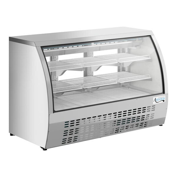 Scratch and Dent Avantco DLC64-HC-S 64" Stainless Steel Curved Glass Refrigerated Deli Case