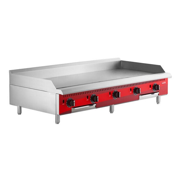 Scratch and Dent Avantco Chef Series CAG-60-TG 60" Countertop Gas Griddle with Thermostatic Controls - 175,000 BTU