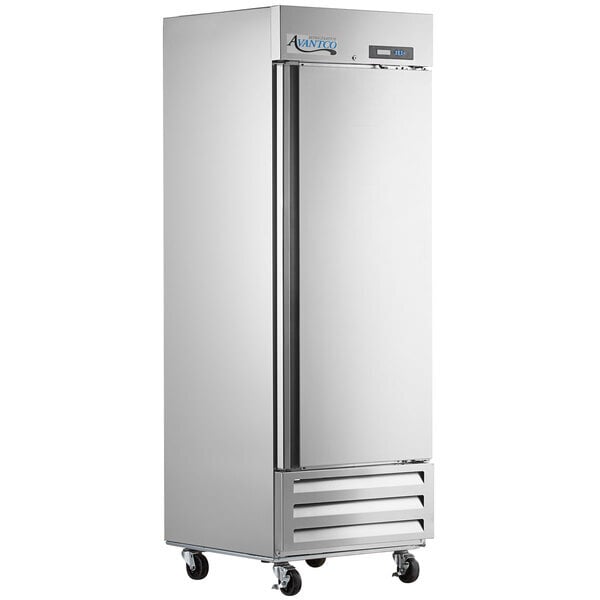 Scratch and Dent Avantco A Plus AP-23F 27 1/2" Stainless Steel Solid Door Reach-In Freezer