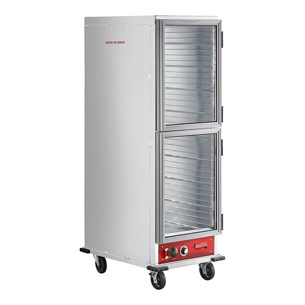 Scratch and Dent Avantco HTI-1836DC Full Size Insulated Heated Holding Cabinet with Clear Dutch Doors - 120V