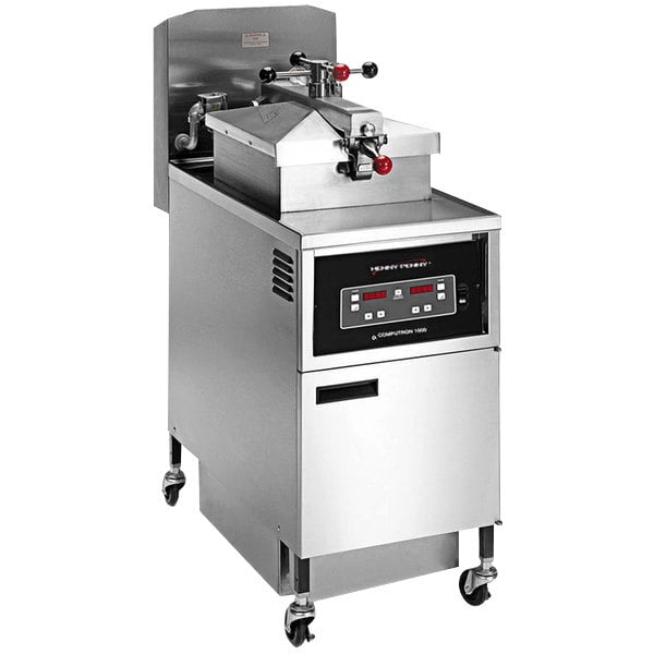 Scratch and Dent Henny Penny PFE-500.01 4-Head Electric Pressure Fryer with Computron 1000 Controls - 220-240V, 1 Phase