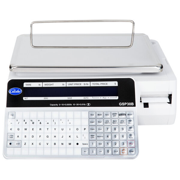 Scratch and Dent Globe GSP30B 30 lb. Price Computing Label Printing Scale, Legal for Trade