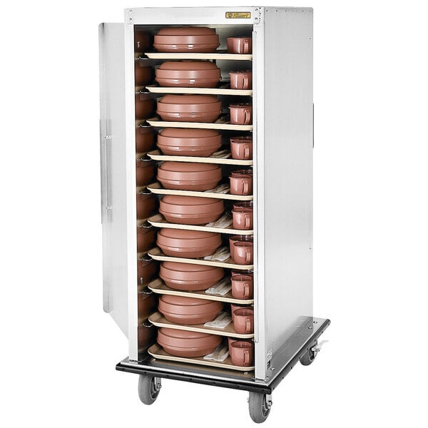 Scratch and Dent Alluserv VL1820S Value Line Stainless Steel 20 Tray Meal Delivery Cart