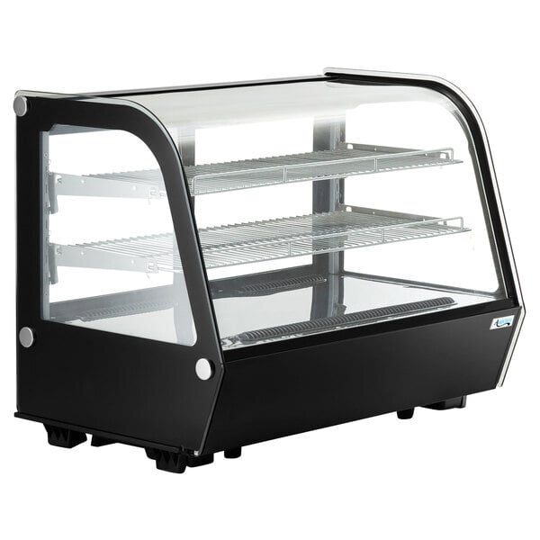 Scratch and Dent Avantco BCC-35-HC 34 1/2" Black Refrigerated Countertop Bakery Display Case with LED Lighting