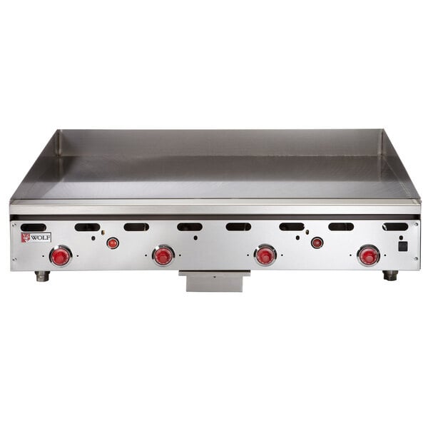 Scratch and Dent Wolf by Vulcan ASA48-24 -NAT Natural Gas 48" Countertop Griddle with Snap-Action Thermostatic Controls - 108,000 BTU