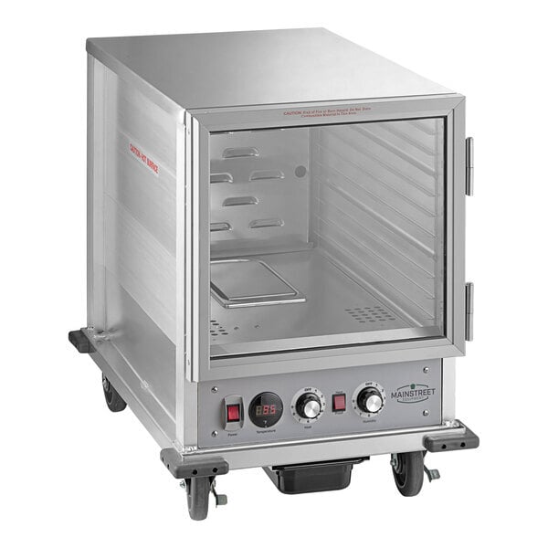 Scratch and Dent MainStreet Equipment HPU-1812 Undercounter Half Size Non-Insulated Heated Holding / Proofing Cabinet with Clear Door - 120V, 1,440W