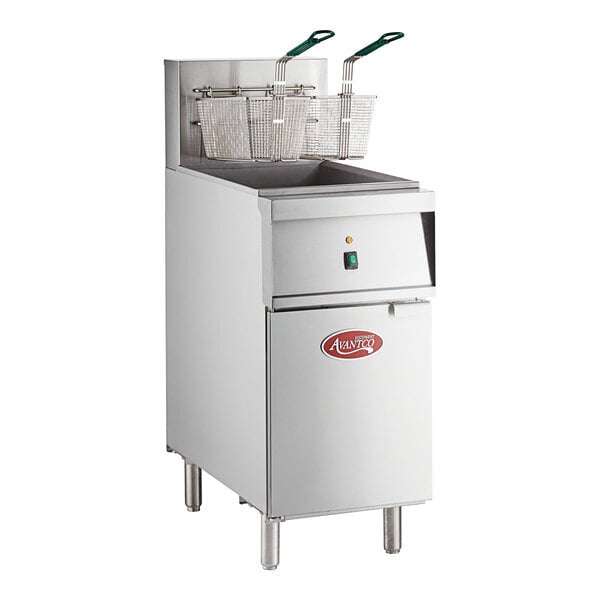 Scratch and Dent Avantco EF40-208-1 40 lb. Electric Floor Fryer - 208V, 1 Phase