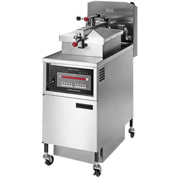 Scratch and Dent Henny Penny PFE-500.07 4-Head Electric Pressure Fryer with Computron 8000 Controls - 220-240V, 3 Phase