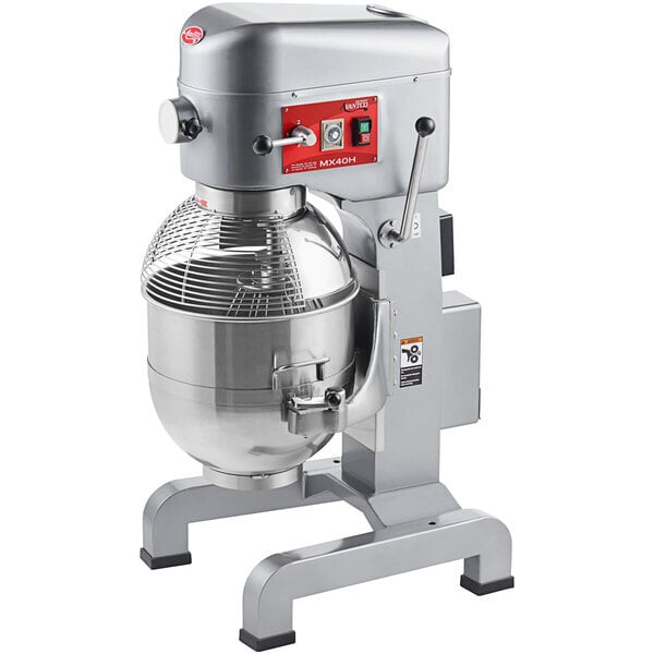 Scratch and Dent Avantco MX40H 40 Qt. Planetary Floor Mixer with Guard & Standard Accessories - 240V, 2 hp