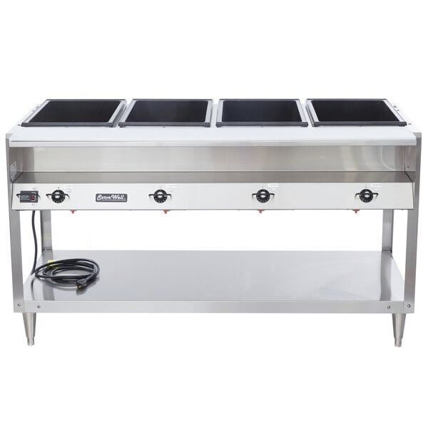 Scratch and Dent Vollrath 38004 ServeWell® Electric Four Pan Hot Food Table 120V - Sealed Well