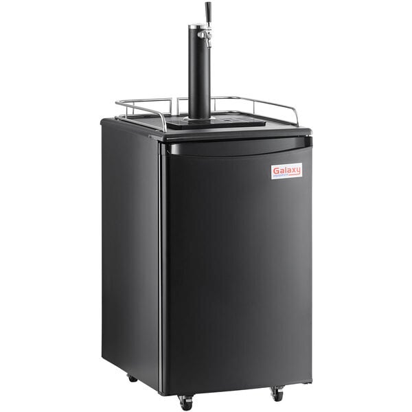 Scratch and Dent Galaxy Single Tap Kegerator Beer Dispenser - Black, (1) 1/2 Keg Capacity