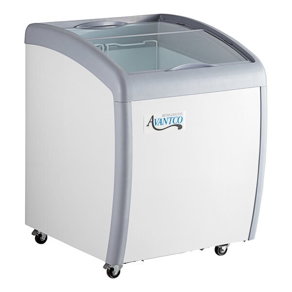 Scratch and Dent Avantco DFC6-HCL 26 3/16" Customizable Curved Top Display Ice Cream Freezer