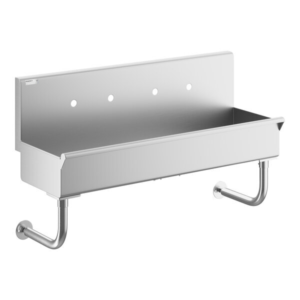 Scratch and Dent Regency Wall-Mounted 48" x 17 1/2" Hand Sink for (2) 8" Center Faucets