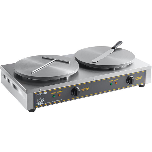 Scratch and Dent Carnival King CM16DBL 16" Dual Steel Crepe Maker - 208/240V