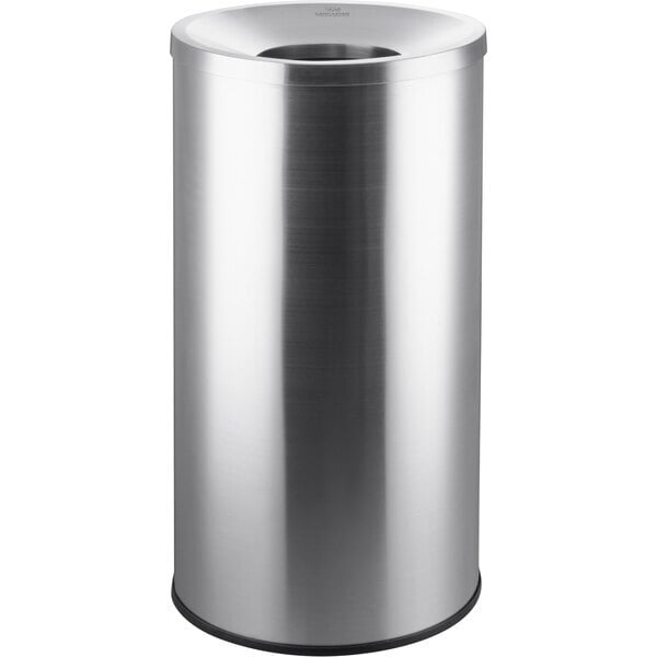 Scratch and Dent Lancaster Table & Seating 45 Gallon Stainless Steel Round Decorative Waste Receptacle