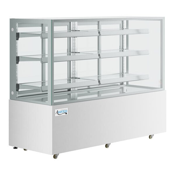 Scratch and Dent Avantco BCFD-72 70 7/8" White Square Dry Bakery Display Case with LED Lighting