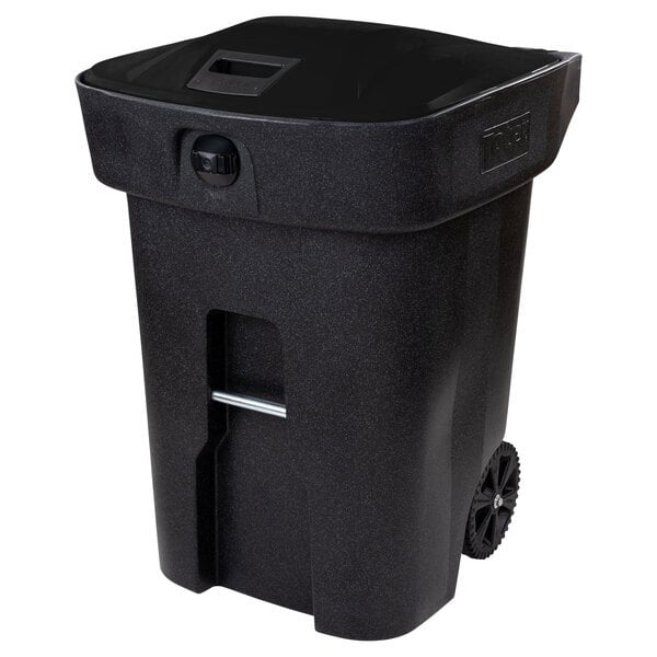 Scratch and Dent Toter 79A96-A0209 96 Gallon Fully Automated Blackstone Bear-Resistant Rectangular Wheeled Trash Can with Wheels and Locking Lid