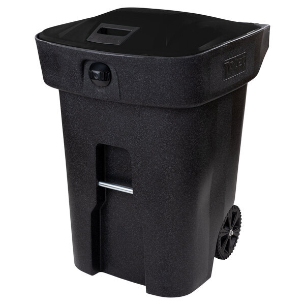 Scratch and Dent Toter 79A96-A0209 96 Gallon Fully Automated Blackstone Bear-Resistant Rectangular Wheeled Trash Can with Wheels and Locking Lid
