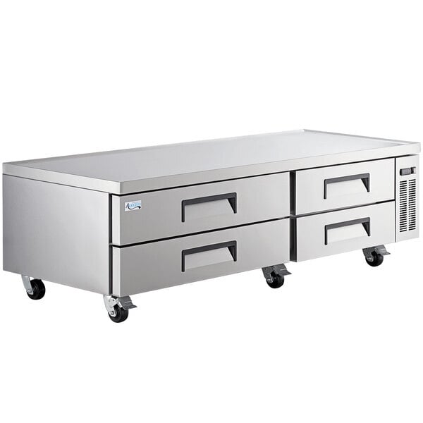 Scratch and Dent Avantco CBE-84-HC 84" 4 Drawer Refrigerated Chef Base