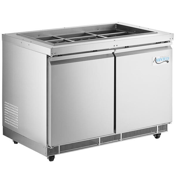 Scratch and Dent Avantco SS-CFT-48-HC 48" Stainless Steel Refrigerated Salad Bar / Cold Food Table