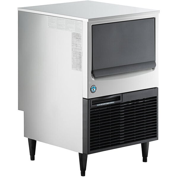 Scratch and Dent Hoshizaki KM-116BAJ 24" Air Cooled Undercounter Crescent Cube Ice Machine with 53 lb. Bin - 115V; 1 Phase; 125 lb.