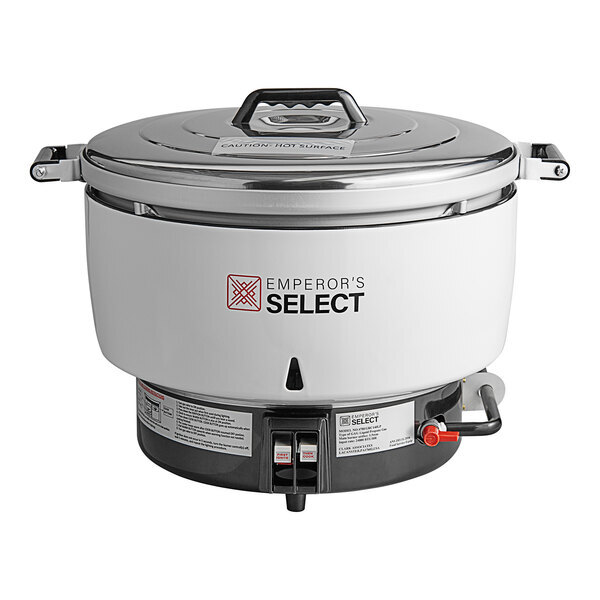 Scratch and Dent Emperor's Select EGRC Natural Gas 140 Cup (70 Cup Raw) Gas Rice Cooker and Warmer - 28,000 BTU