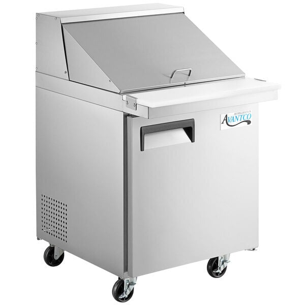Scratch and Dent Avantco APT-27M-HC 28" 1 Door Mega Top Refrigerated Sandwich Prep Table