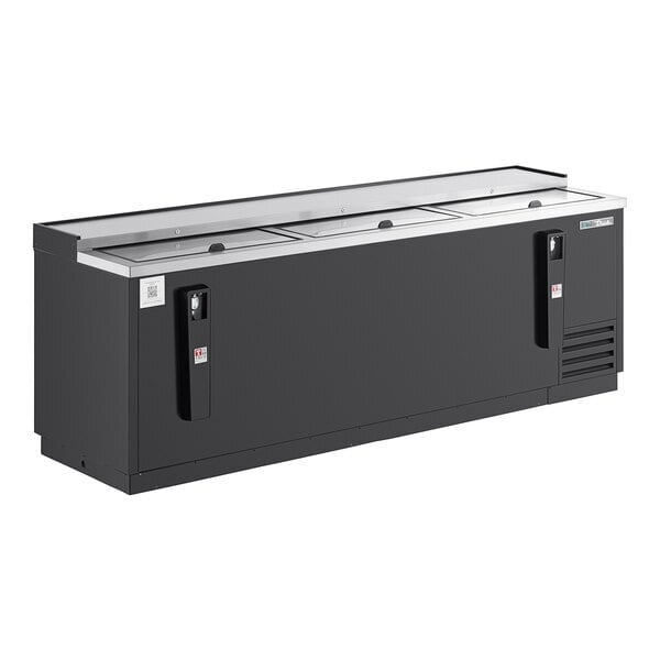 Scratch and Dent True TD-95-38-HC 95 1/8" Black Horizontal Bottle Cooler