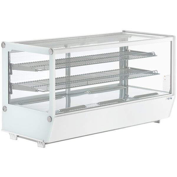 Scratch and Dent Avantco BCS-48-HC 48" White Refrigerated Square Countertop Bakery Display Case with LED Lighting