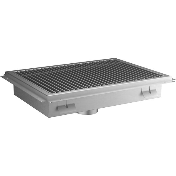 Scratch and Dent Regency 18" x 24" 14-Gauge Stainless Steel Floor Trough with Grate