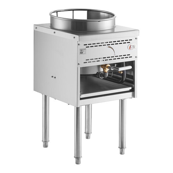 Scratch and Dent Cooking Performance Group WOKR16L Liquid Propane Wok Range with 16" Ring - 125,000 BTU