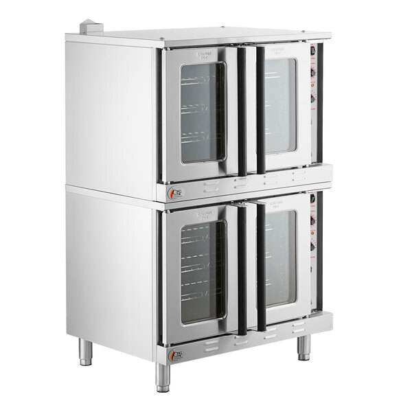Scratch and Dent Cooking Performance Group FEC-200-DK Double Deck Standard Depth Full Size Electric Convection Oven - 240V, 1 Phase, 11.9 kW