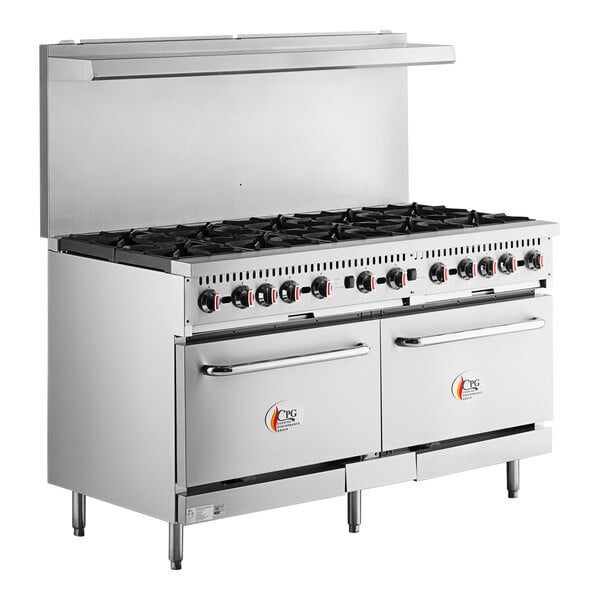 Scratch and Dent Cooking Performance Group CC60-N Natural Gas 10 Burner 60" Range with 2 Convection Ovens - 364,000 BTU