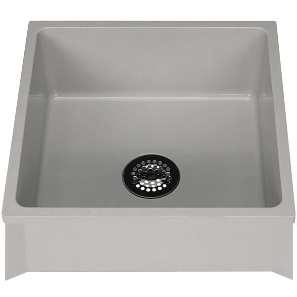 Scratch and Dent Zurn Elkay Z1996-24 Gray Composite Mop Sink - 24" x 24" x 10"