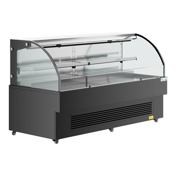 Scratch and Dent Avantco HAC-51-W 47 3/16" White Horizontal Air Curtain Merchandiser with 1 Shelf and LED Lighting - 115V