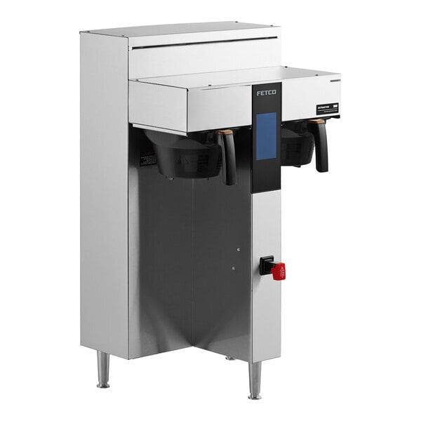 Scratch and Dent Fetco CBS-2242 NG Series Twin Automatic Digital Coffee Brewer with Plastic Brew Basket - 208/240V, 4500-6000W
