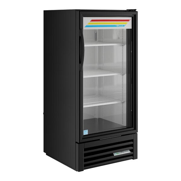 Scratch and Dent True GDM-10-HC~TSL01 24 7/8" Black Refrigerated Glass Door Merchandiser with LED Lighting